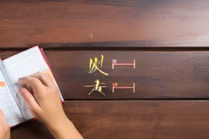 Chinese radicals as building blocks forming complete characters